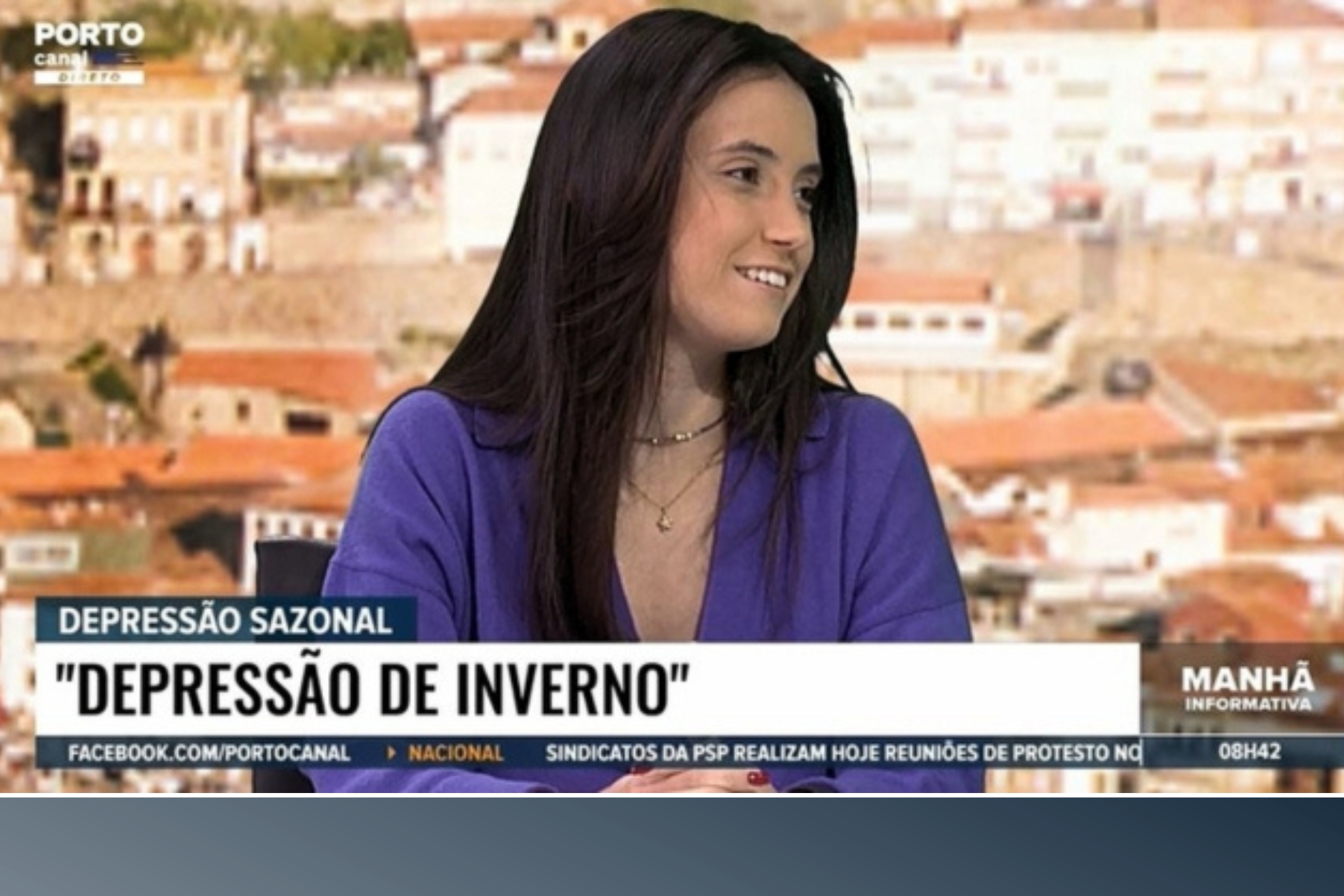 Ana Rita Monteiro em entrevista no programa "Manhãs Informativas"